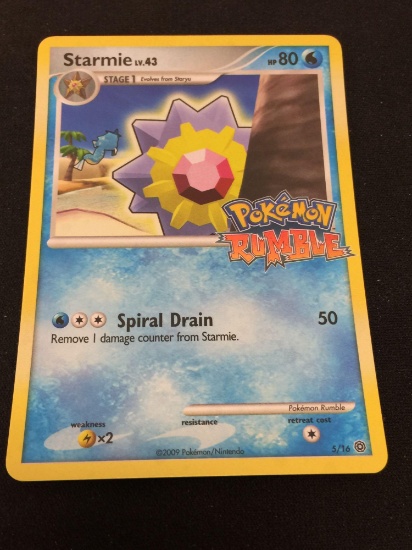 Pokemon Starmie Holofoil 5/16 Pokemon Rumble Card