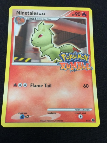 Pokemon Ninetales Holofoil 3/16 Pokemon Rumble Card