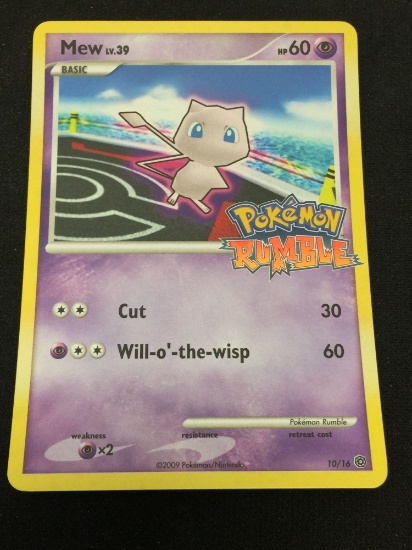 Pokemon Mew Holofoil 10/16 Pokemon Rumble Card