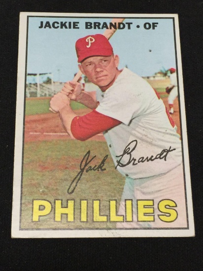 1967 Topps #142 Jackie Brandt Phillies Vintage Baseball Card