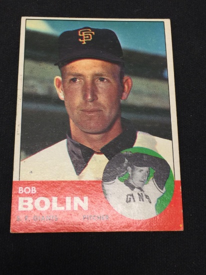 1963 Topps #106 Bob Bolin Giants Vintage Baseball Card