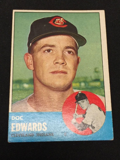 1963 Topps #296 Doc Edwards Indians Vintage Baseball Card