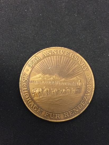 1970 Anchorage Alaska Fur Rendezvous Token Medal Coin - Rare