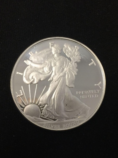1 Troy Ounce .999 Fine Silver Walking Liberty Style Proof Silver Bullion Round Coin