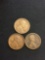 3 Count Lot of United States Wheat Pennies - 1919-S, 1920-S, 1921-S