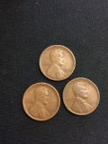 3 Count Lot of United States Wheat Pennies - 1917-D, 1917, 1917-S