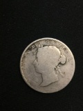 1870 Canada Silver Half Dollar - 92.5% Silver - Queen Victoria - Very Rare