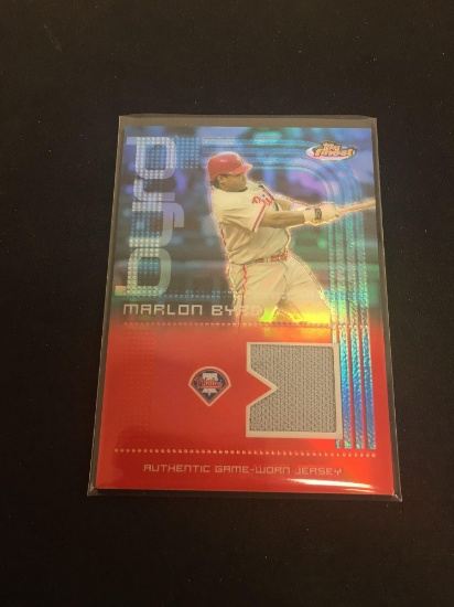 2004 Finest Marlon Byrd Phillies Jersey Baseball Card