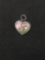 Heart Inlaid 15x15mm Abalone Sterling Silver Pendant