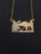 Enameled Gold-Tone Egyptian Motif Sterling Silver 8