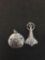 Lot of Two Sterling Silver Charms, One Space Shuttle Motif & One Sand Dollar