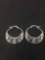 Round Filigree Scroll 25mm Pair of Sterling Silver Fashion Hoop Earrings