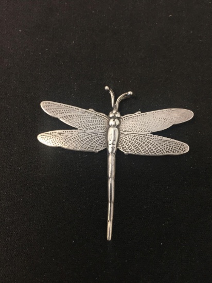 Dragonfly Motif Sterling Silver 2x2" Pendant
