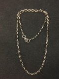 Elongated Rolo Link Sterling Silver 18