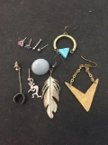 Lot of Eight Various Styled Mismatched Earrings