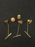 Lot of Five Commemorative Boeing Gold-Tone Pins & Tie Tacks