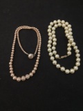 Lot of Two Faux Pearl 18