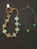 Lot of Two Turquoise Beaded Necklaces