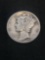 1944-D United States Mercury Silver Dime - 90% Silver Coin