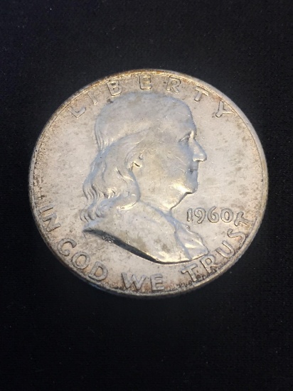 1960-D United States Franklin Silver Half Dollar - 90% Silver Coin