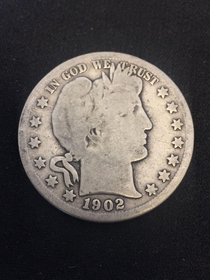 1902-O United States Barber Silver Half Dollar - 90% Silver Coin