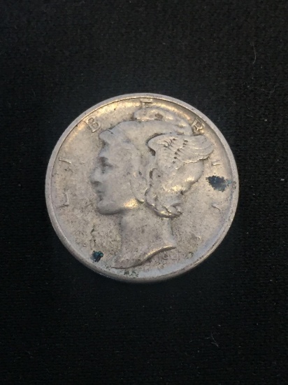 1942-S United States Mercury Silver Dime - 90% Silver Coin