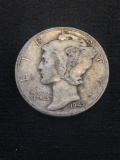 1942-D United States Mercury Silver Dime - 90% Silver Coin