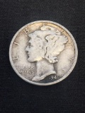 1941-S United States Mercury Silver Dime - 90% Silver Coin