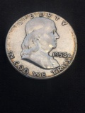 1958 United States Franklin Silver Half Dollar - 90% Silver Coin