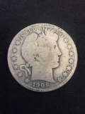 1906-S United States Barber Silver Half Dollar - 90% Silver Coin