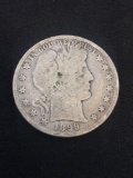 1899 United States Barber Silver Half Dollar - 90% Silver Coin