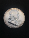 1959 United States Franklin Silver Half Dollar - 90% Silver Coin