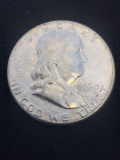 1960 United States Franklin Silver Half Dollar - 90% Silver Coin