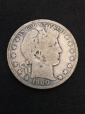 1900-S United States Barber Silver Half Dollar - 90% Silver Coin