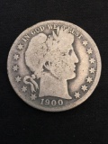 1900-O United States Barber Silver Half Dollar - 90% Silver Coin