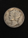 1942 United States Mercury Silver Dime - 90% Silver Coin