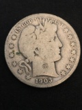 1903-S United States Barber Silver Half Dollar - 90% Silver Coin