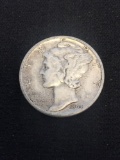 1944-S United States Mercury Silver Dime - 90% Silver Coin