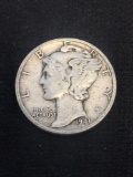 1941 United States Mercury Silver Dime - 90% Silver Coin