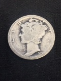 1920 United States Mercury Silver Dime - 90% Silver Coin