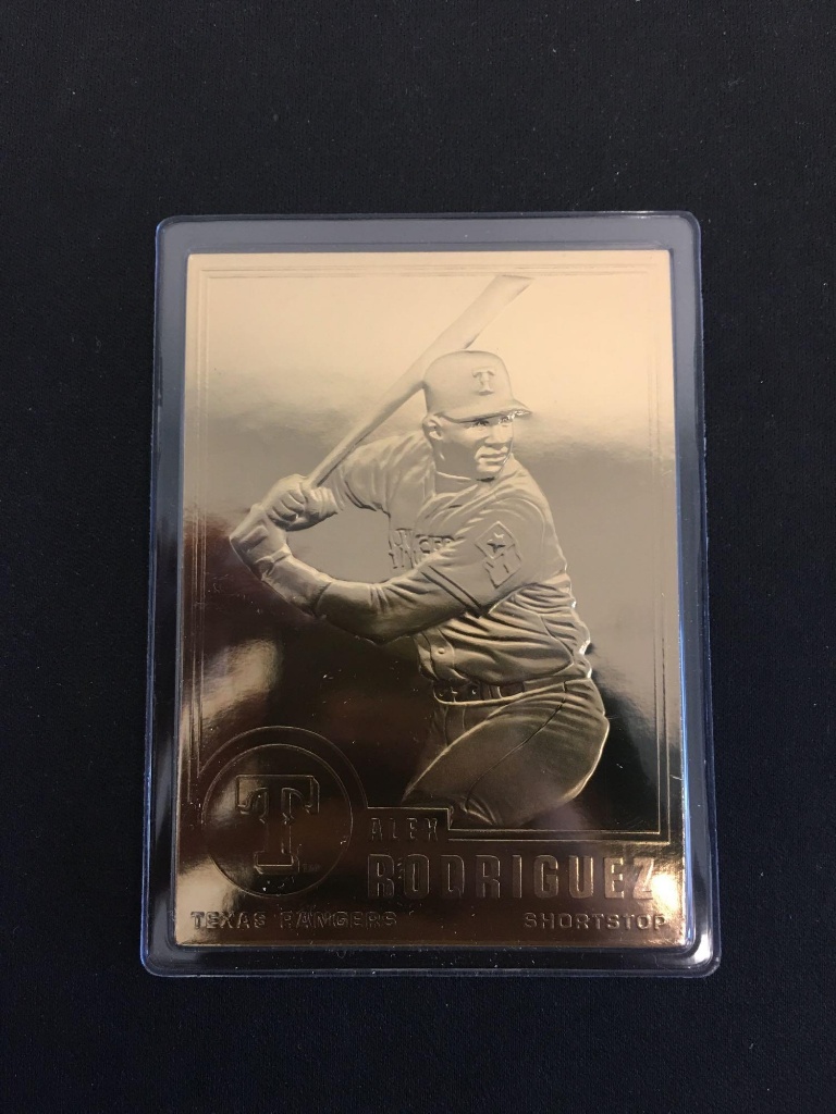 danbury mint 22kt gold baseball card alex rodriguez rangers art, antiques & collectibles sports memorabilia & cards sports trading cards online auctions proxibid danbury mint 22kt gold