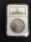 NGC Graded 1887 United States Morgan Silver Dollar - MS 63