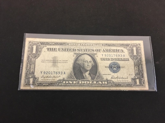 1957 United States $1 Washington Silver Certificate Bill Currency Note