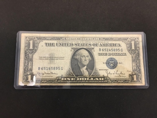 1935-D United States $1 Washington Silver Certificate Bill Currency Note