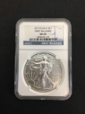 NGC Graded 2014 United States .999 Fine Silver Eagle - Early Releases - MS 69
