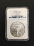 NGC Graded 2010 United States .999 Fine Silver Eagle - Early Releases - MS 69