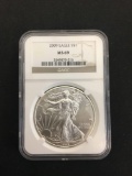 NGC Graded 2009 United States .999 Fine Silver Eagle - MS 69