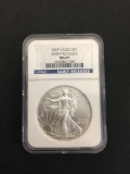 NGC Graded 2009 United States .999 Fine Silver Eagle - Early Releases - MS 69