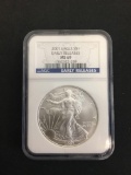 NGC Graded 2007 United States .999 Fine Silver Eagle - Early Releases - MS 69