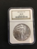 NGC Graded 1994 United States .999 Fine Silver Eagle - MS 69